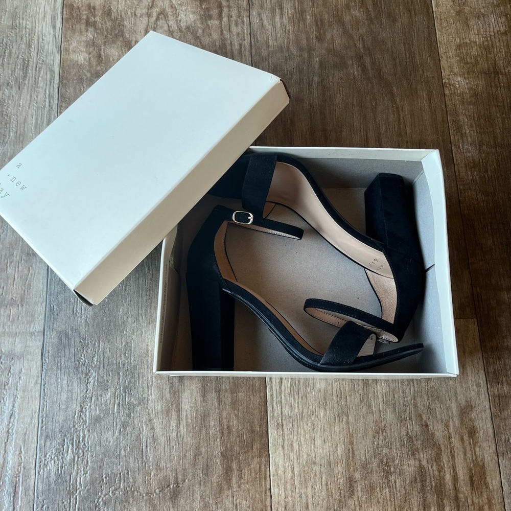 Womens A New Day Black Heels Size 9 Wide Width